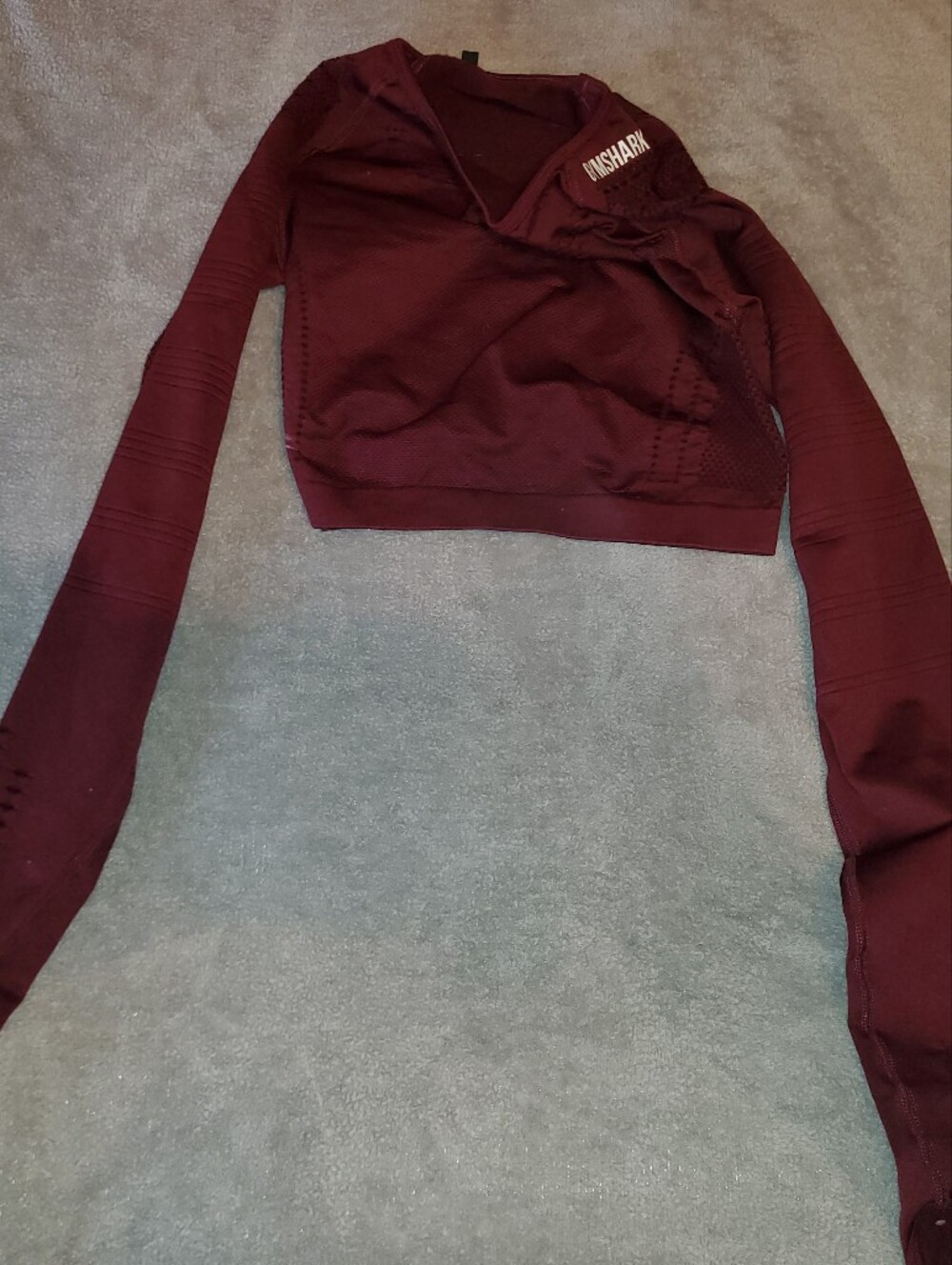 Gymshark Burgundy Seamless Bomber Jacket